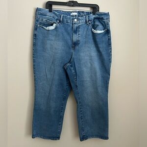 Good American Always Fits Good Petite Straight Jeans Size 20-26